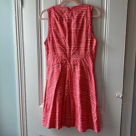 Gap Pink and White Striped Linen Blend Lined Mini Dress Size 10 - Picture 4 of 4